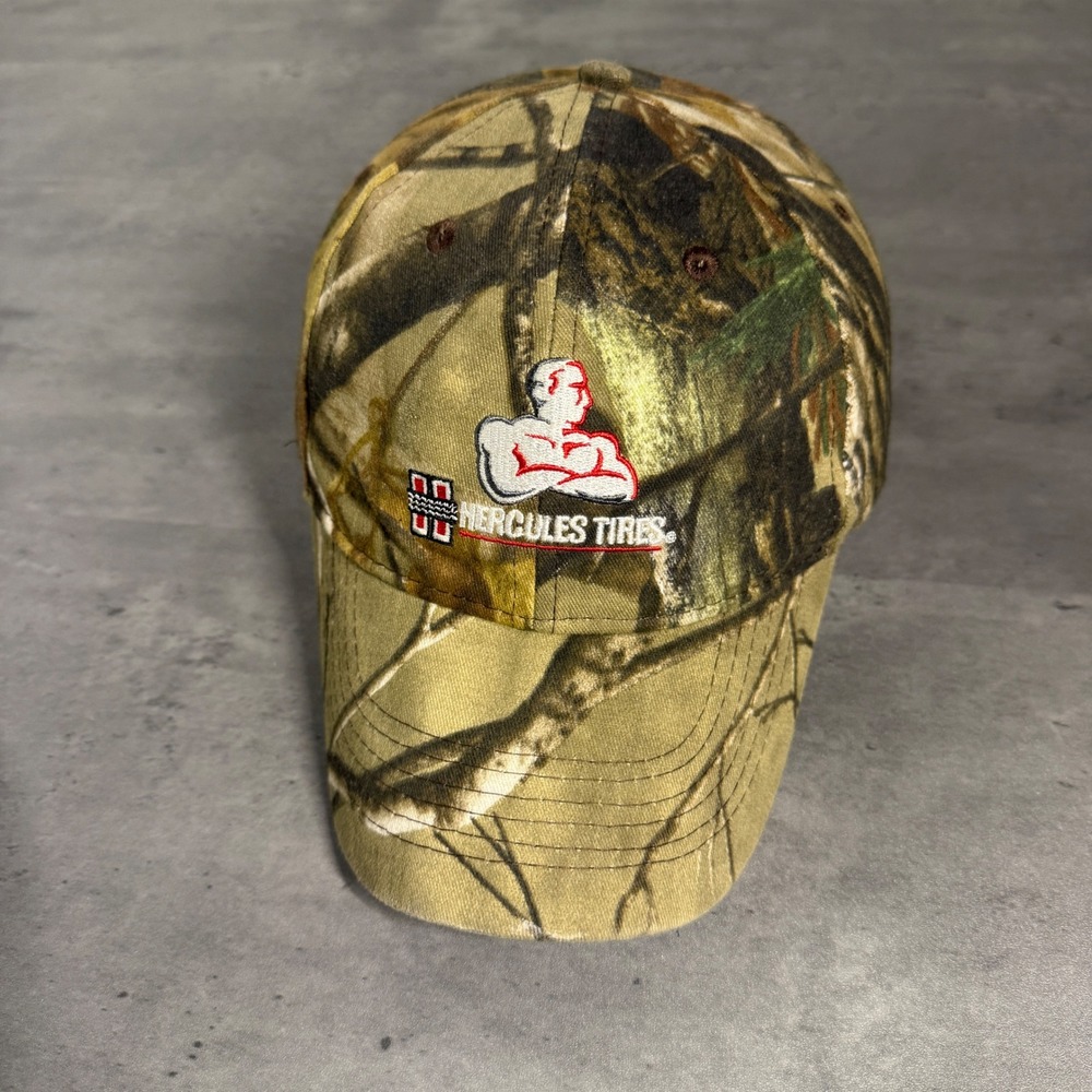 Hercules Tires Baseball Hat Men Realtree Camo Embroidered Logo Auto Mechanic Cap
